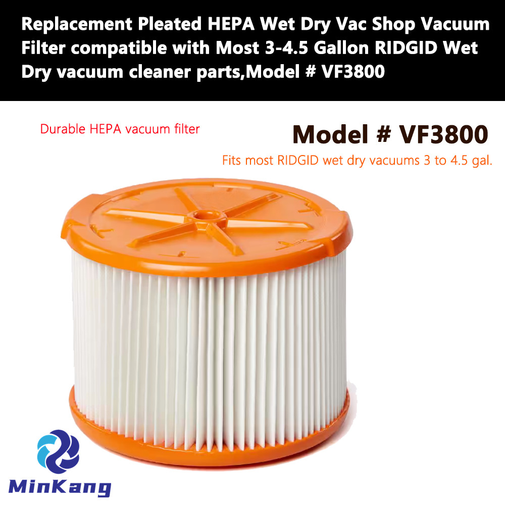 # VF3800 Replacement Pleated HEPA Filter for Most 3-4.5 Gallon RIDGID Wet Dry vacuums