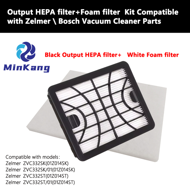 Output HEPA filter+Foam filter Kit for Zelmer \ Bosch Vacuum Cleaner 
