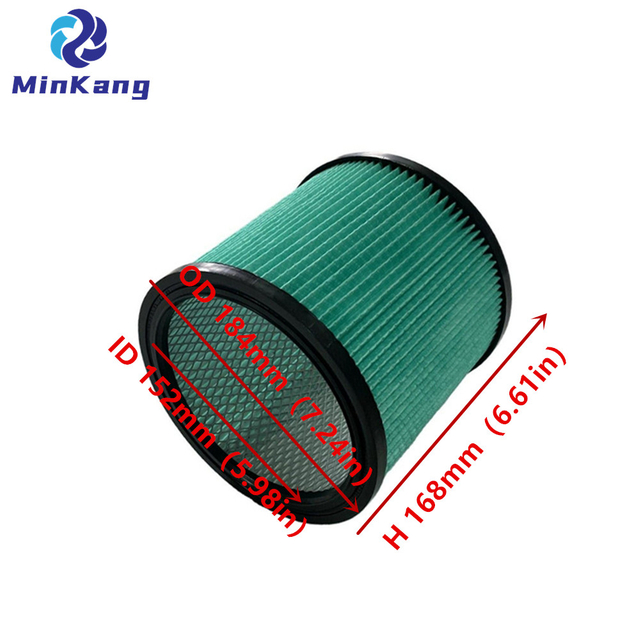 08-2566H HEPA Material Cartridge Filter for Porter Cable 6 9 12 16 GAL vacuums