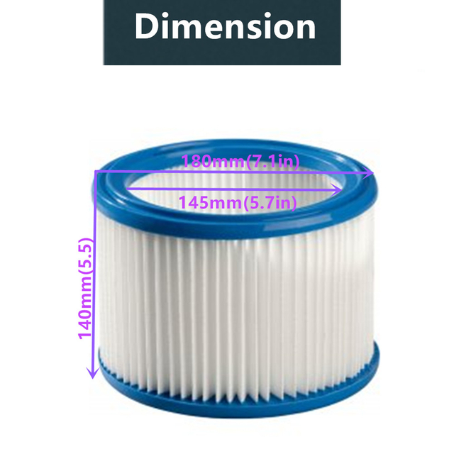 47097035900 Cartridge Vacuum HEPA filter for Stihl SE 85 C ，SE-62， SE 100， SE 90 Universal wet / dry Vacuum Cleaner parts