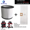 19-3100 Disposable Bag and 08-2566B cartridge replacement filter For Hyper Tough AT18419P-5A AT18419-5B 5 Gallon Wet/Dry Vacuums 