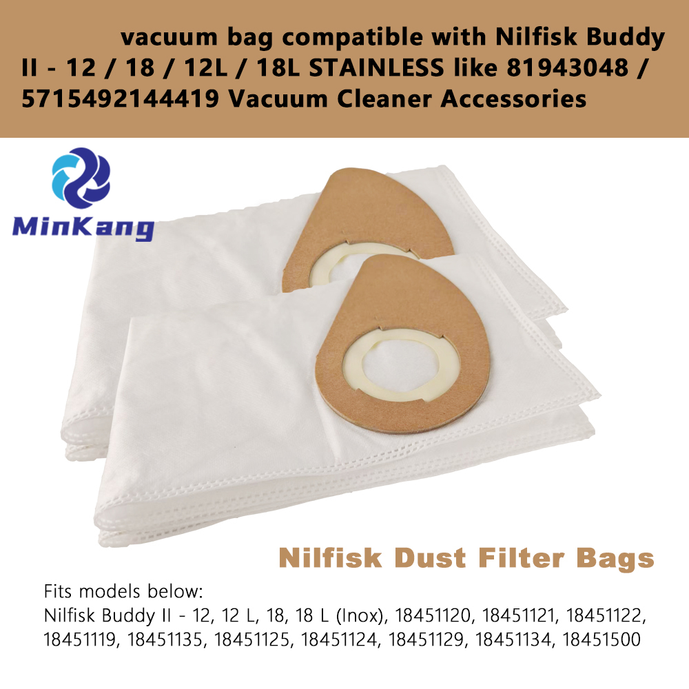 Dust bag for Buddy II - 12 / 18 / 12L / 18L STAINLESS Vacuum Cleaner ， Non-Woven Fabrics