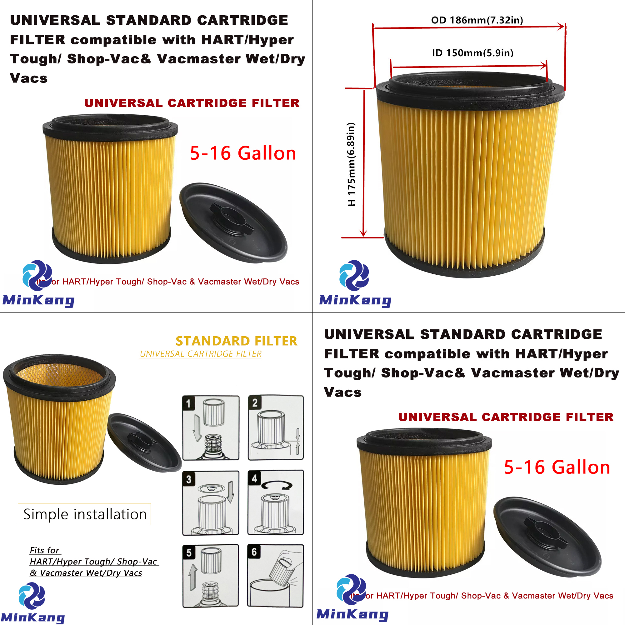 UNIVERSAL STANDARD CARTRIDGE FILTER