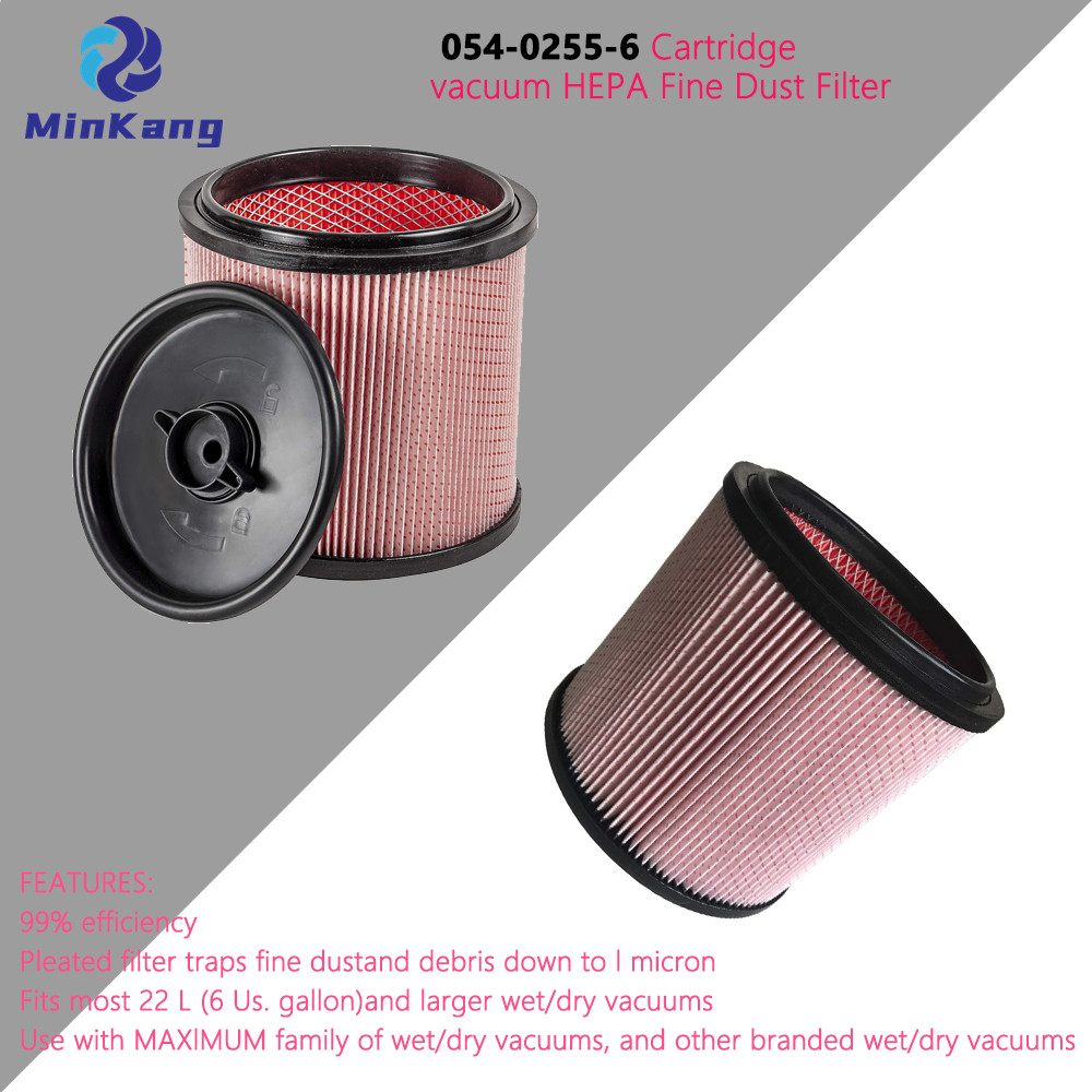 054-0255-6 Cartridge vacuum HEPA Fine Dust Filter for MAXIMUM most 6 gallon and larger wet/dry vacuum cleaner parts