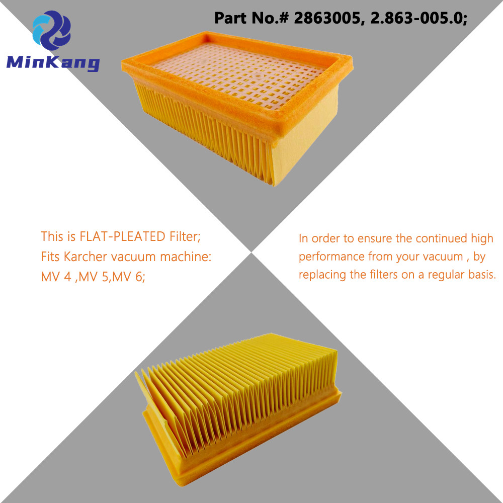 vacuum cleaner hepa filter for Karcher Pleated Filter 2.863-005.0 / 2.863005.0 vacuum cleaner parts