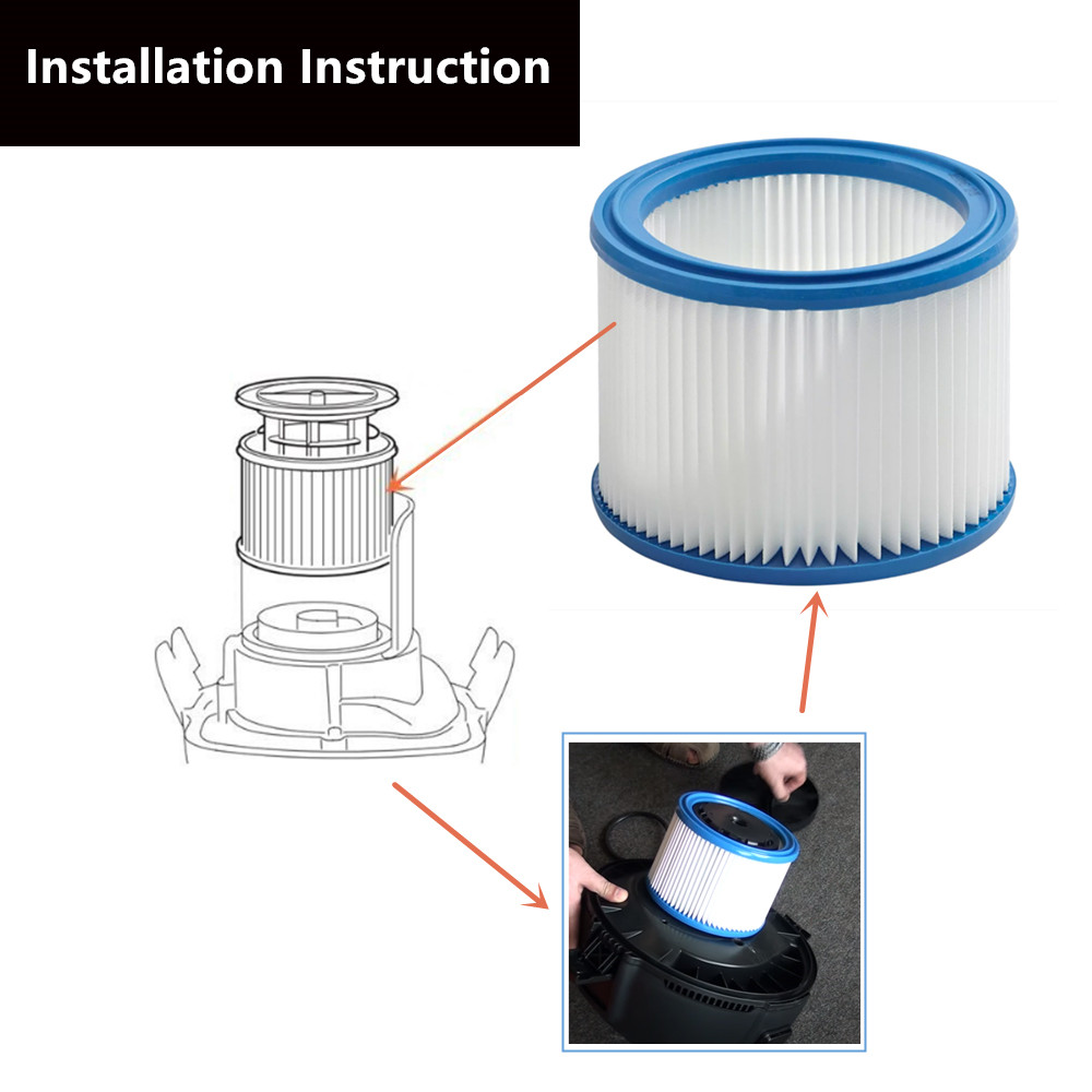 Cartridge vacuum HEPA Filter for Nilfisk/Alto/Wap Aero 20, 21, 25, 26, 31 Wet and Dry Vacuum Cleaner