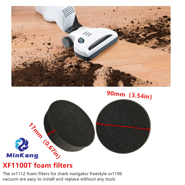  Replacement Foam Filter for Shark Navigator Freestyle SV1106 vacuum cleaner ,Part # XF1100T 