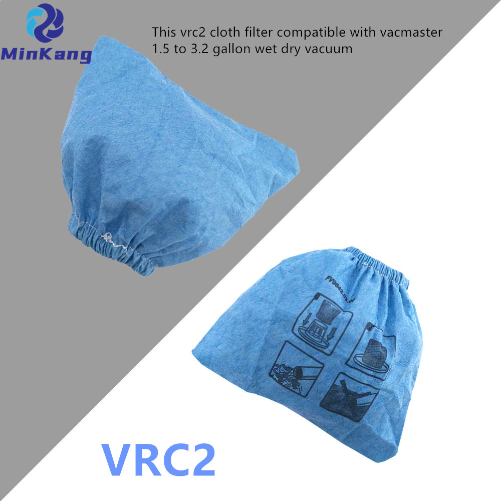 VRC2 Cloth Filter for Armor All Shop Vac AA155 AA256 AA255, Also for Vacmaster 1.5 to 3.2 Gallon Wet/Dry Vacuums