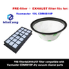 PRE-filter&EXHAUST filter for Vacmaster CDM0610P dry vacuum cleaner
