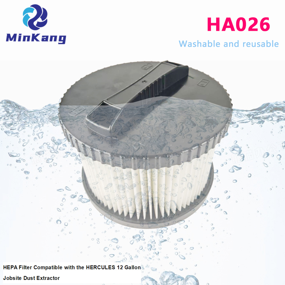 HA026 Washable and reusable replacement HEPA filter for the HERCULES Jobsite vacuum hepa filter cleaning