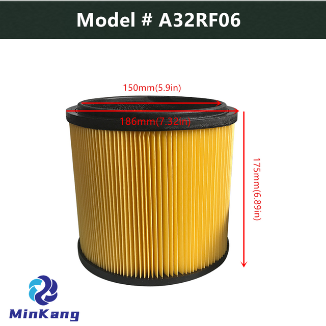 Yellow A32RF06 Replacement Cartridge Vacuum HEPA filter for RYOBI RY40WD01 10 Gallon Wet/Dry Vacuum Cleaner parts