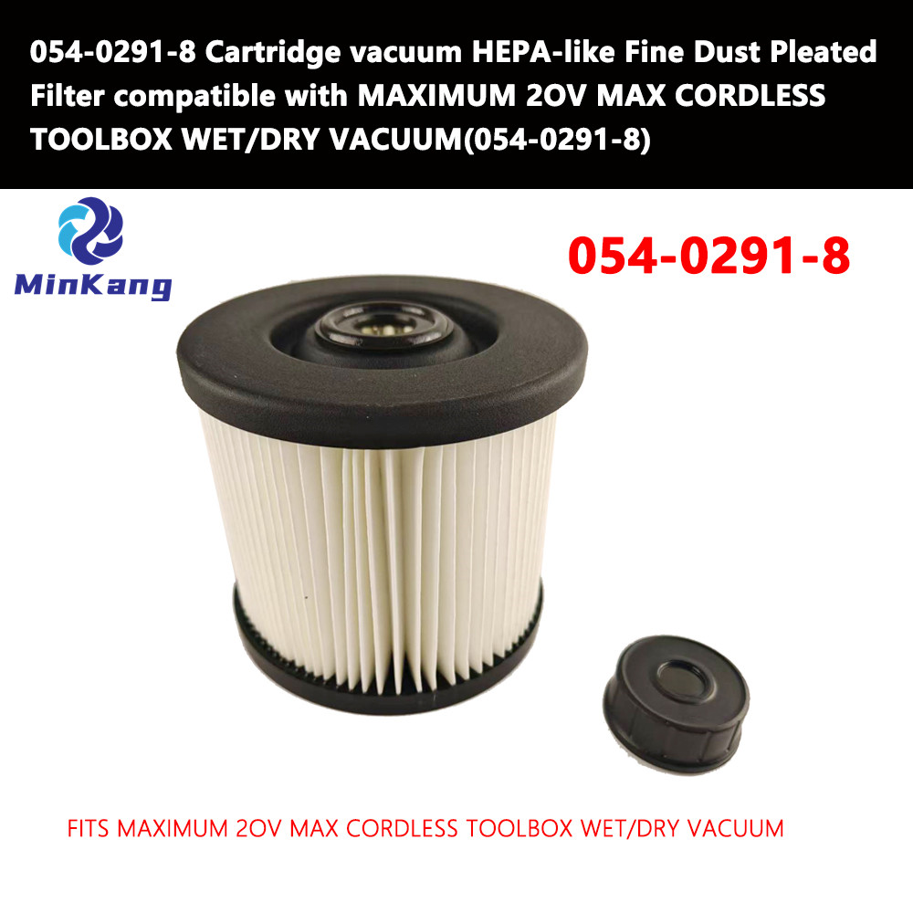 054-0291-8 Cartridge vacuum HEPA-like Fine Dust Pleated Filter for MAXIMUM 2OV MAX CORDLESS TOOLBOX WET/DRY VACUUM(054-0291-8)