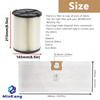 WS32090F Dust Collection Bag and WS21200F Cartridge filter replacement for WORKSHOP Wet/Dry Vacs