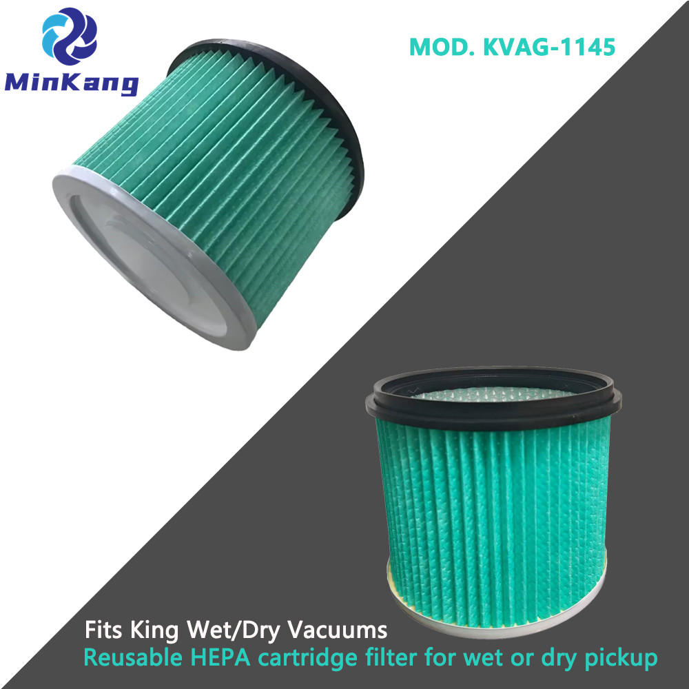 Reusable MOD. KVAG-1145 HEPA CARTRIDGE FILTER for King wet or dry pickup 5-10 Gallons vacuum cleaner parts