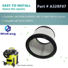 A32RF07 wash vacuum filter replacement For RYOBI 10 Gallon Wet Dry Vac