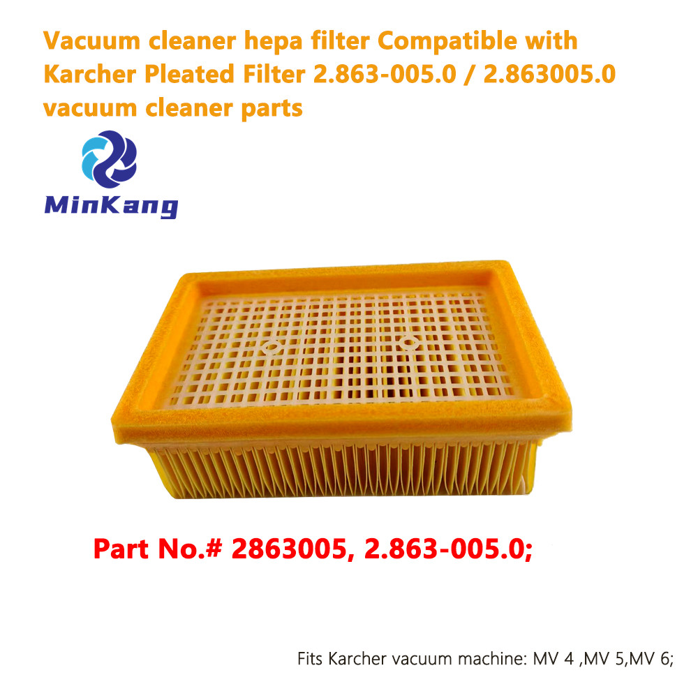 vacuum cleaner hepa filter for Karcher Pleated Filter 2.863-005.0 / 2.863005.0 vacuum cleaner parts