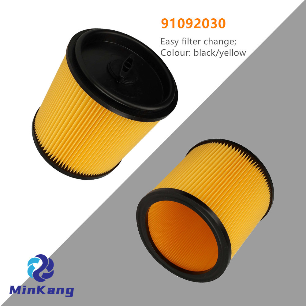 Yellow 91092030 Cartridge Pleated Vacuum Filter for Lidl/Parkside PNTS 1500 A1 Vacuum Cleaner Accessories