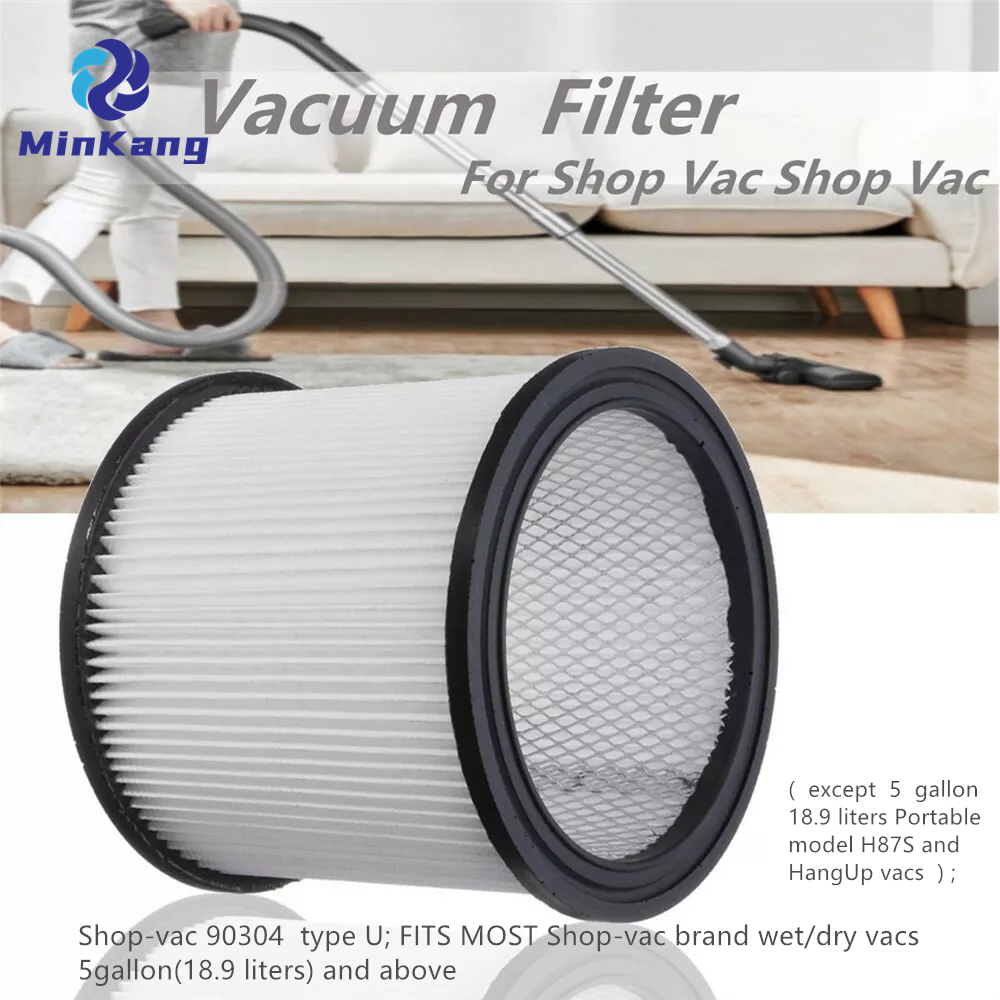 90304 Cartridge vacuum Filter Type U ，Wet Foam Filter 90585 for Shop-Vac 12 Gallon Hardware Wet Dry Blower Vac 