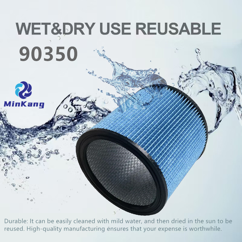 90350 Type X 9035000 Reusable High Performance 90350/90304/90344 Cartridge Filter for Shop-Vac most 4-16 Gallon Wet/Dry Vacuums