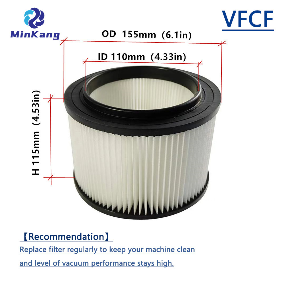 VFCF Cartridge Filter & Retainer for Vacmaster 4 gallon Wet/Dry Vacuums model# VF408 