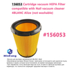 156053 Cartridge vacuum HEPA Filter for Nail vacuum cleaner 4BLANC Alize(not washable)