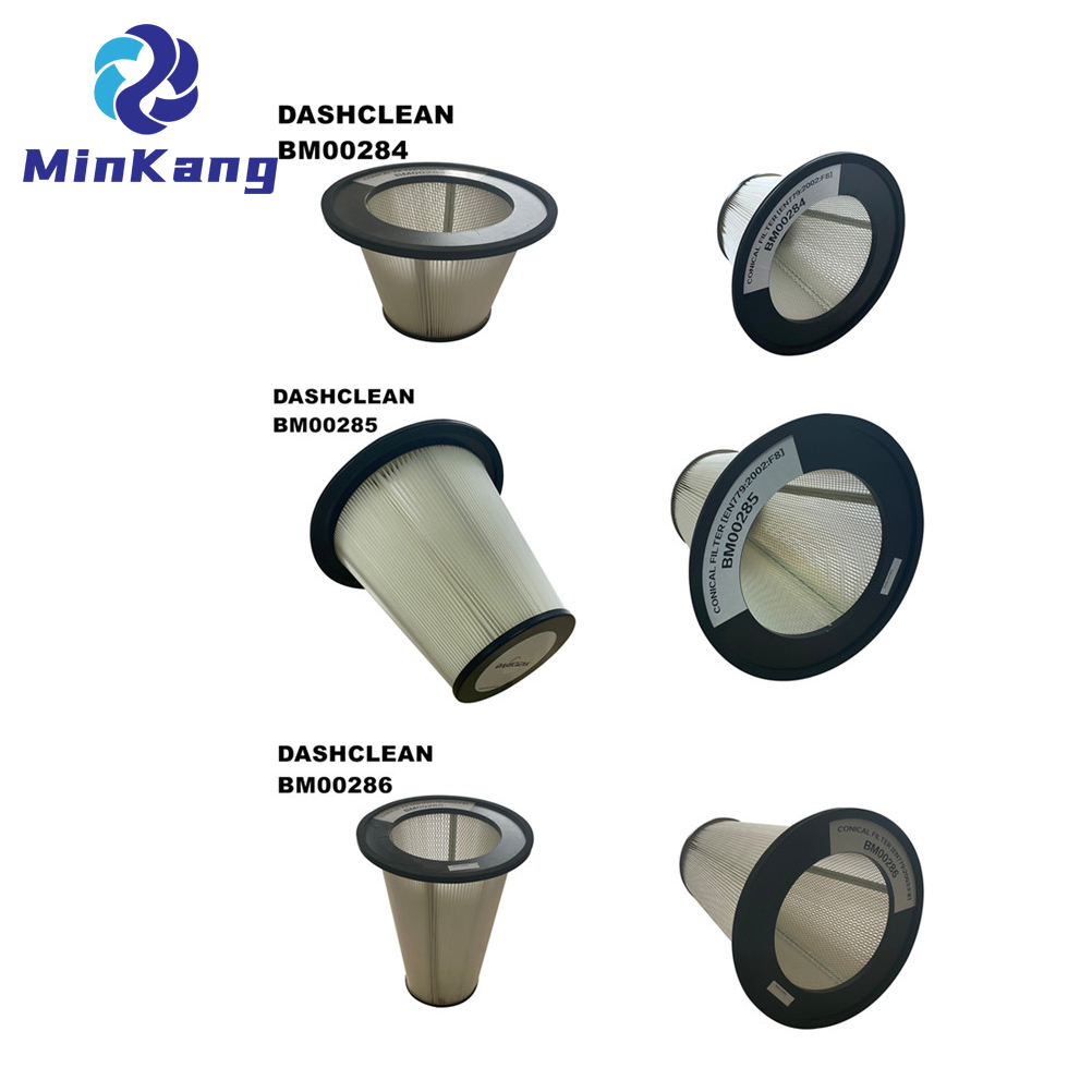 Cartridge conical pre-filters and HEPA filters Metal Mesh Replacement for Dashclean Industrial Dust Control vacuums