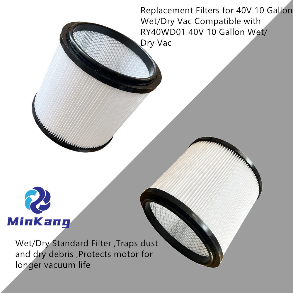 A32RF06 Standard filter Replacement Cartridge Vacuum HEPA filter for RYOBI RY40WD01 10 Gallon Wet/Dry Vacuum Cleaner parts(white)