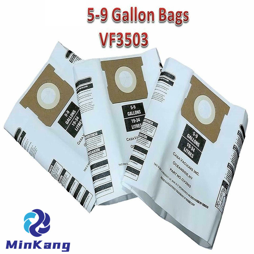 Factory Vacuum Cleaner Dust Bag for Ridgid 5-9 Gallon Vacuum Cleaner Spare Parts Paper Filter Dust Bag Accessory