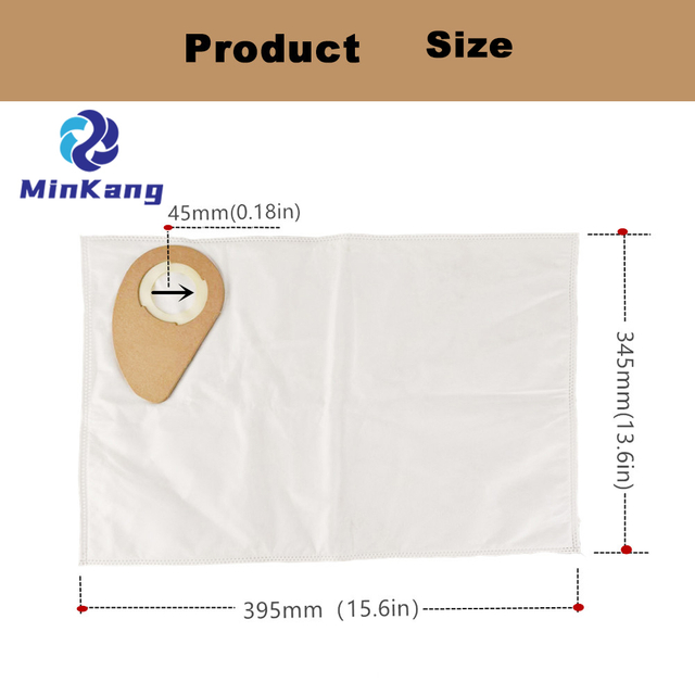 Dust bag for Buddy II - 12 / 18 / 12L / 18L STAINLESS Vacuum Cleaner ， Non-Woven Fabrics