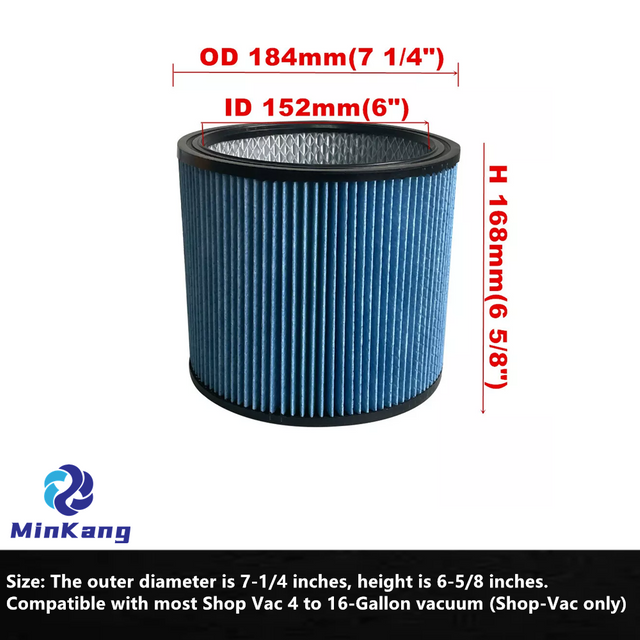 90350 Type X 9035000 Reusable High Performance 90350/90304/90344 Cartridge Filter for Shop-Vac most 4-16 Gallon Wet/Dry Vacuums