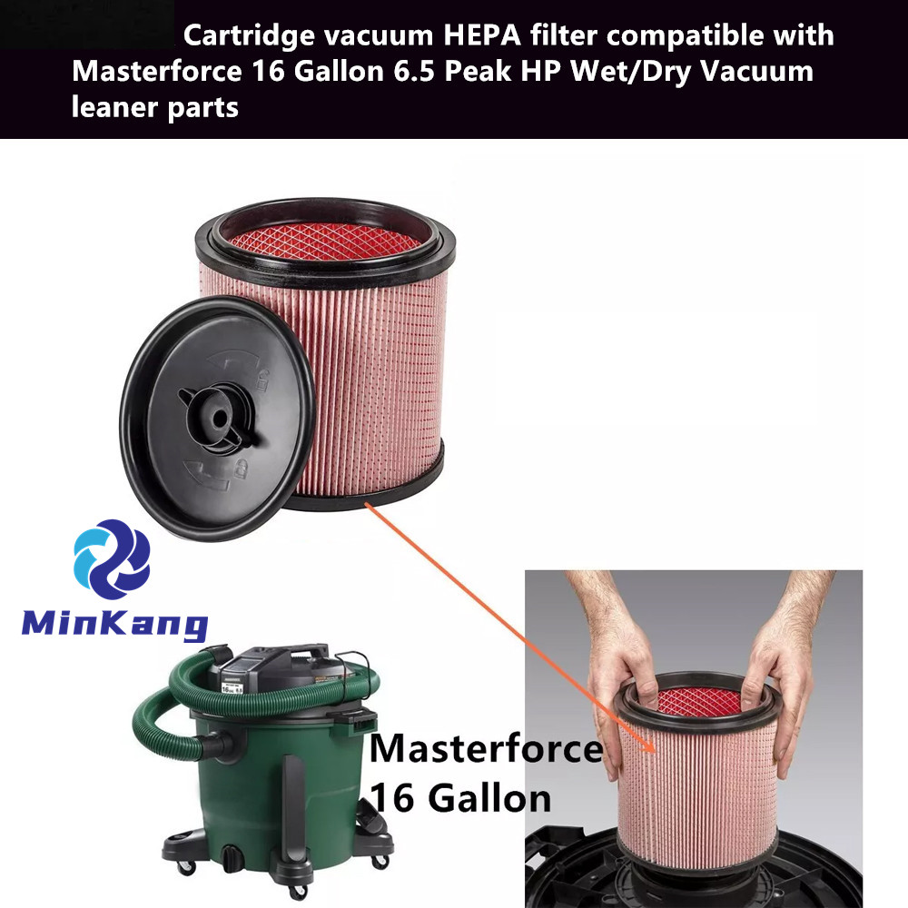  Cartridge vacuum HEPA filter for Masterforce 16 Gallon 6.5 Peak HP Wet/Dry Vacuum cleaner parts