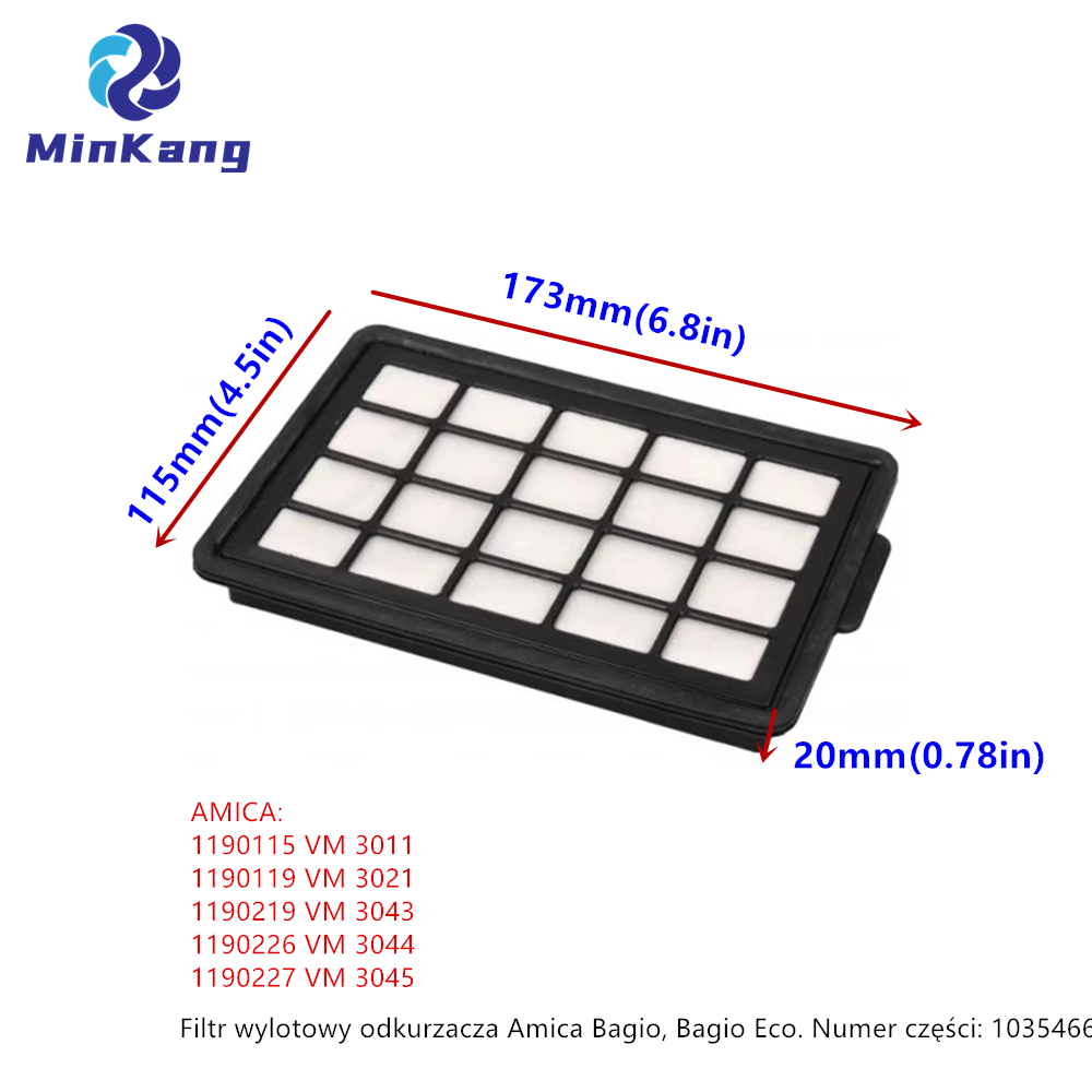 vacuum filter FILTR HEPA AMICA 1035466 DO ODKURZACZA for AMICA BAGIO series vacuum cleaner VM3011 VM3021