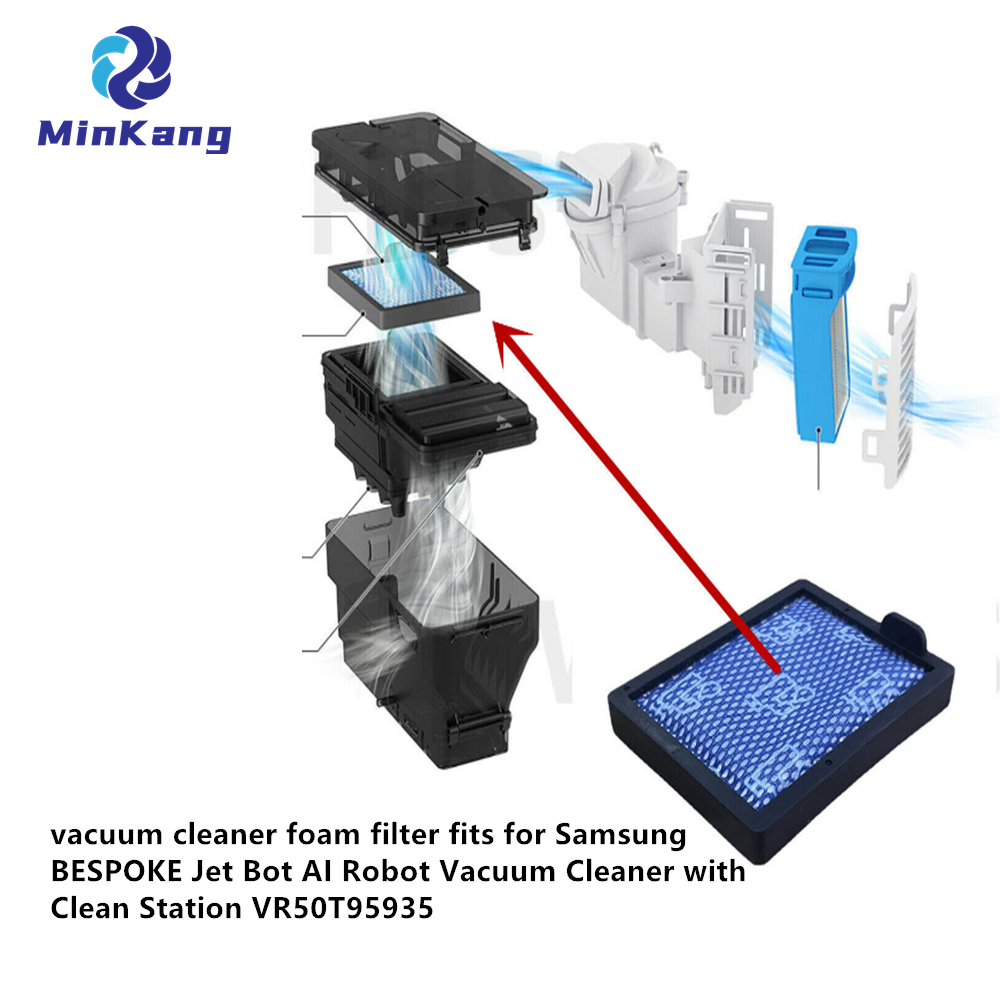 Blue Foam filter for Samsung BESPOKE Jet Bot AI Robot Vacuum Cleaner with Clean Station VR50T95935