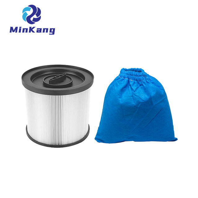 White Cartridge vacuum HEPA Filter with Locking Lid, Textile blue Filter Bag Dry Filter for Parkside Lidl Wet and Dry Vacuum Cleaner PNTS 1500 D5 - LIDL IAN 304887