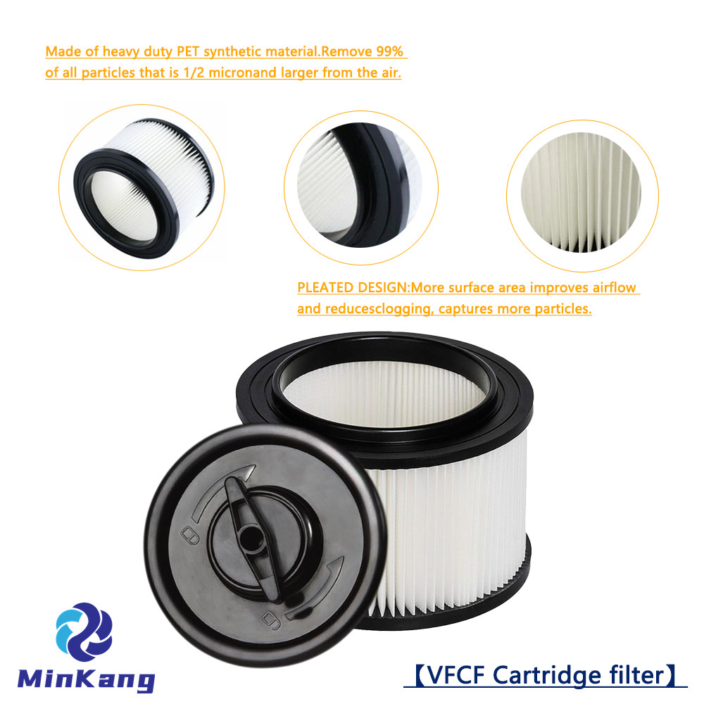 VFCF Cartridge Filter & Retainer for Vacmaster 4 gallon Wet/Dry Vacuums model# VF408 