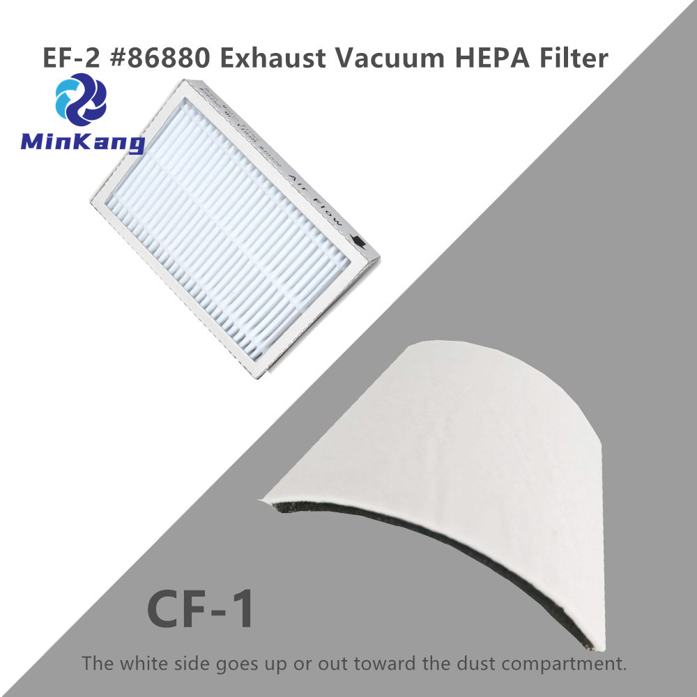 Replacement Filter kit for Kenmore 200 + 400 Series Canister Vacuums. EF-2 #86880 Exhaust Vacuum HEPA Filter + CF-1 Foam Filter