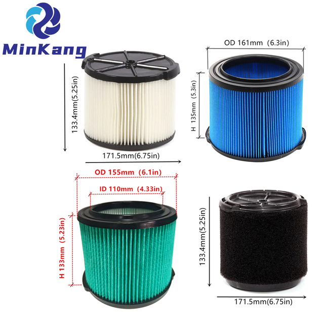 WS11045F WS12045F WS13045F WS14045F Vacuum Cleaner Filter Replacement for WORKSHOP 5 to 16 Gallon Wet/Dry