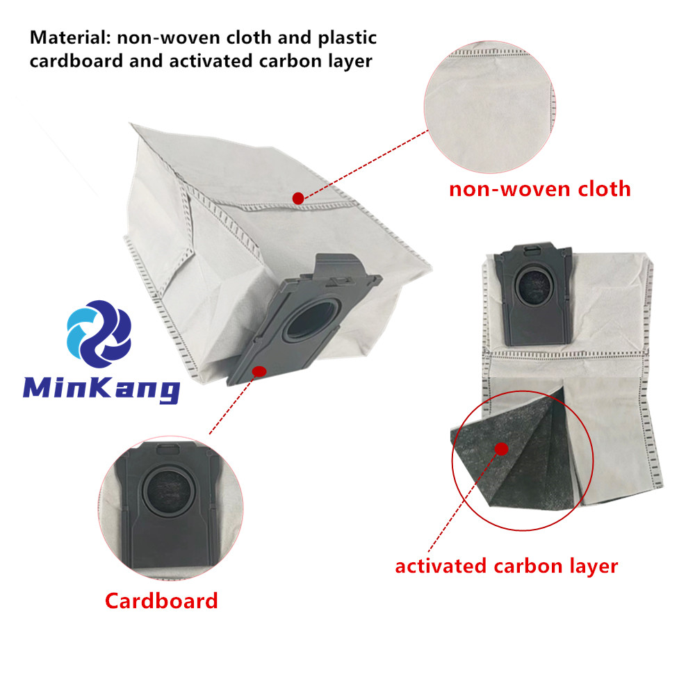 3.2L Dust Bag Vacuum Cleaner HEPA Filter Bag activated carbon layer Fabric for DREAME Sweeping robot X20 Pro Plus Accessories
