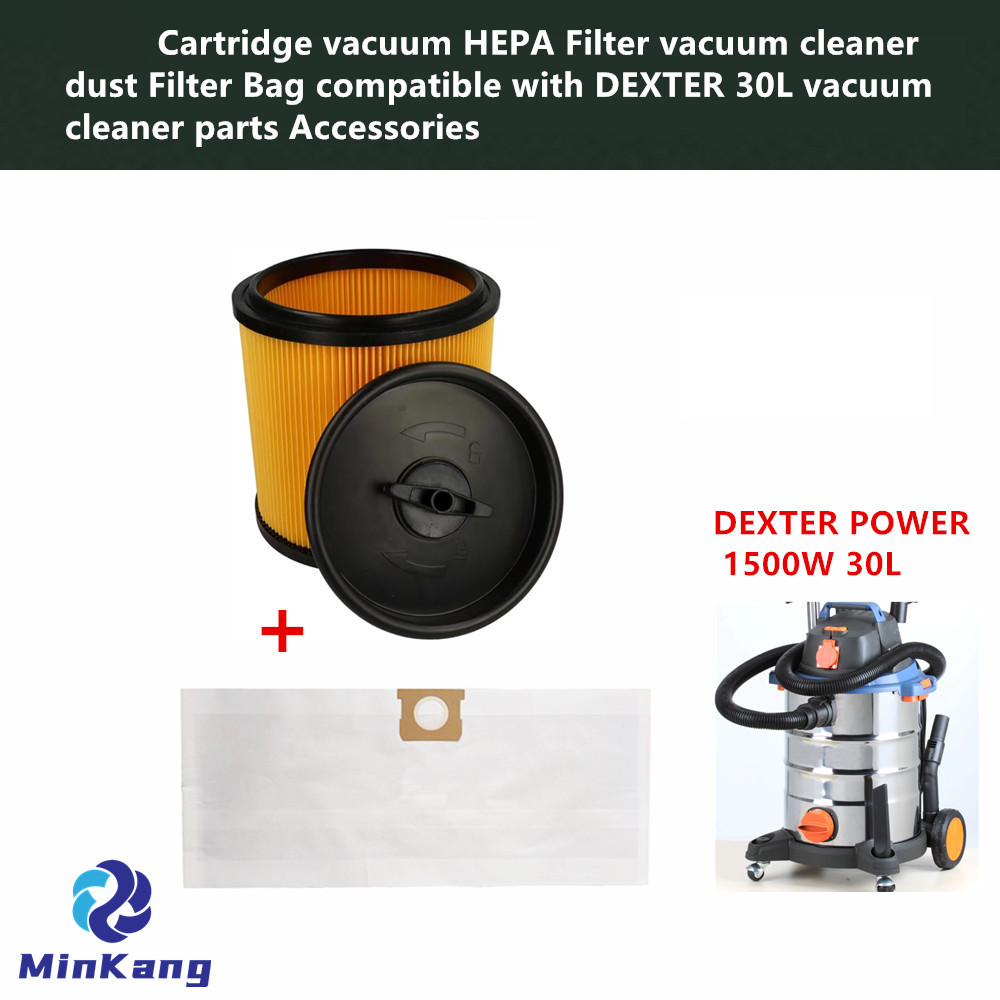 Cartridge vacuum HEPA Filter vacuum cleaner dust Filter Bag for DEXTER 30L vacuum cleaner parts Accessories