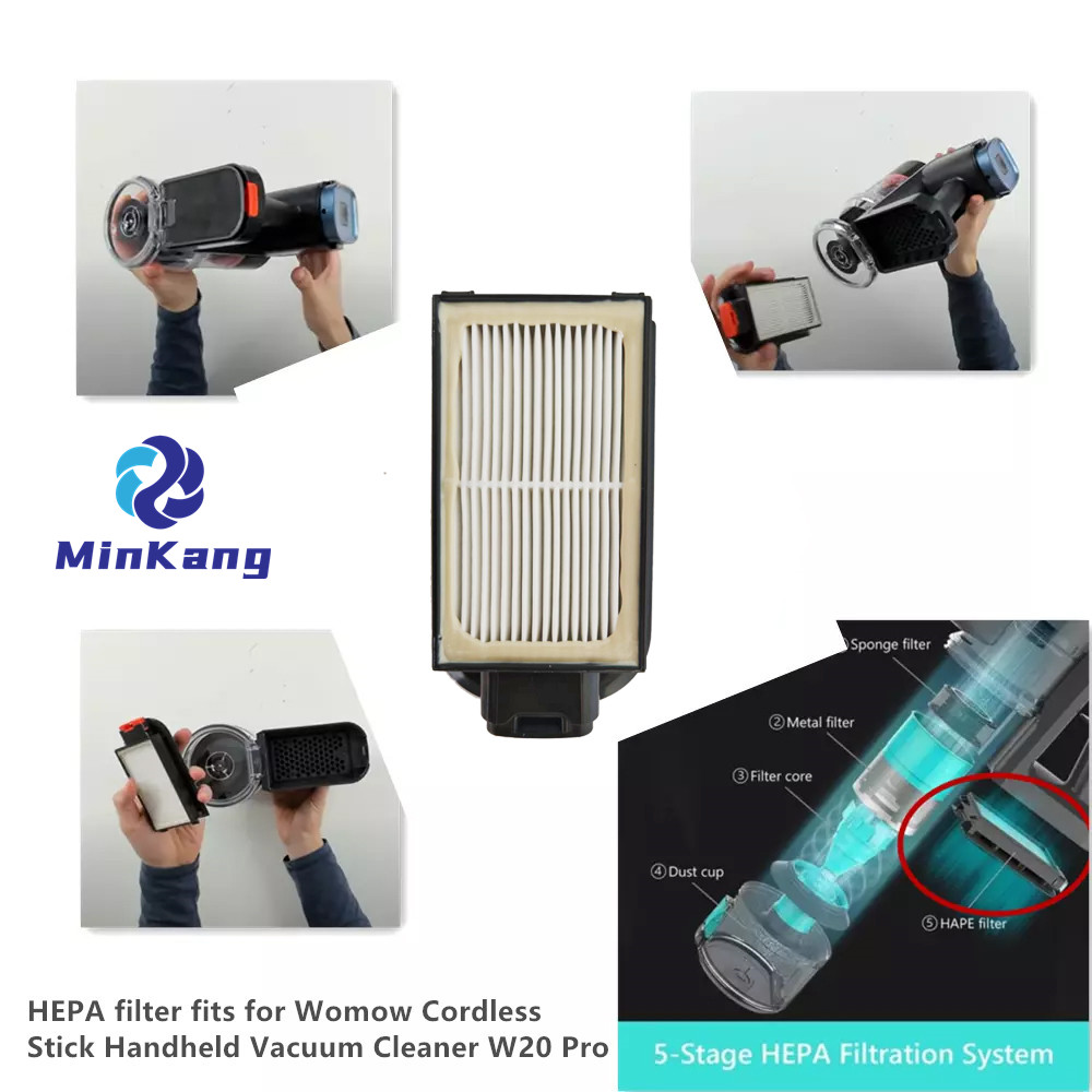  HEPA filter compatible with Womow Cordless Stick Handheld Vacuum Cleaner W20 Pro