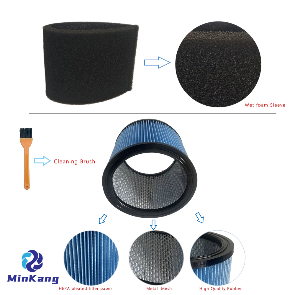Cartridge vacuum HEPA wet foam Sleeve filter replacement for Dayton cleaning vacuum cleaner filter in china