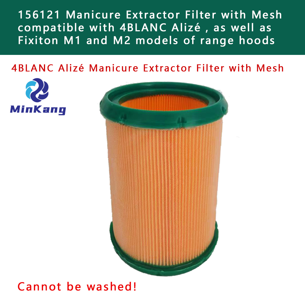 156121 Silicone sealing ring and upgraded filter screen Manicure Extractor Filter with Mesh for 4BLANC Alizé