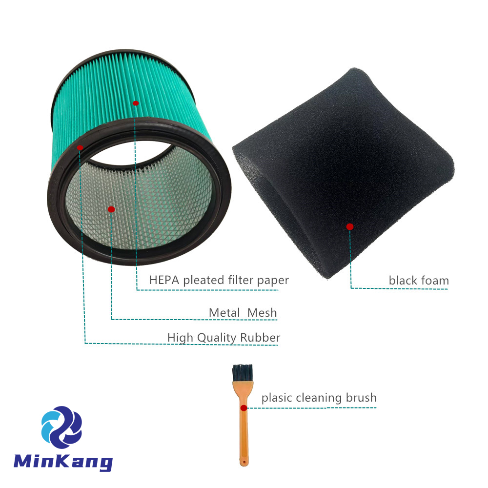 EVAC001 HEPA CARTRIDGE FILTER With clamp lid and steel inner grid For Erbauer EWDV40L Vacuum Cleaner Accessories 