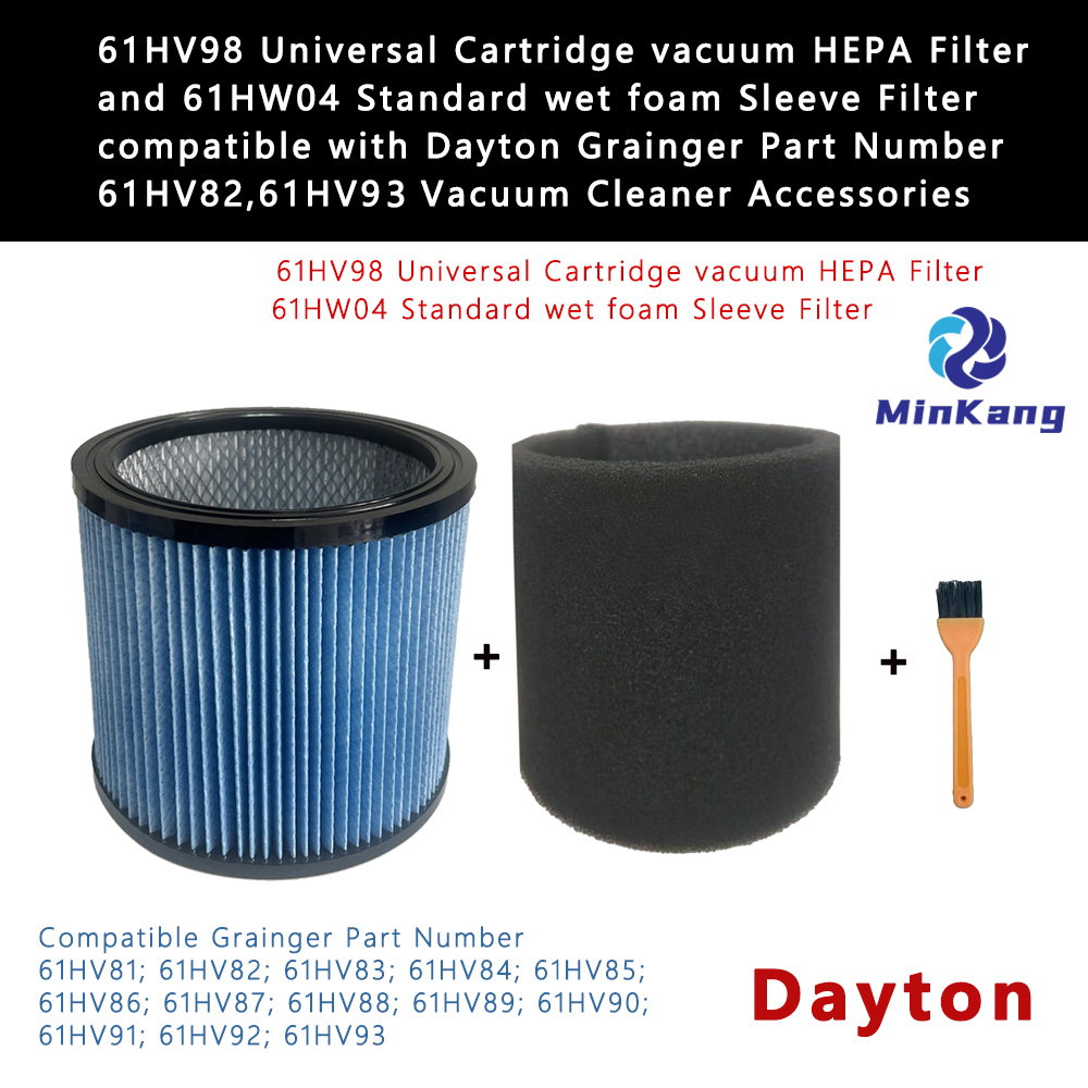 Cartridge vacuum HEPA wet foam Sleeve filter replacement for Dayton cleaning vacuum cleaner filter in china